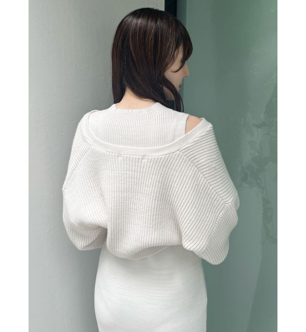 MERCURYDUO「チェーンボレロセットニットマーメイドワンピース」|ワンピース|