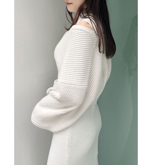 MERCURYDUO「チェーンボレロセットニットマーメイドワンピース」|ワンピース|