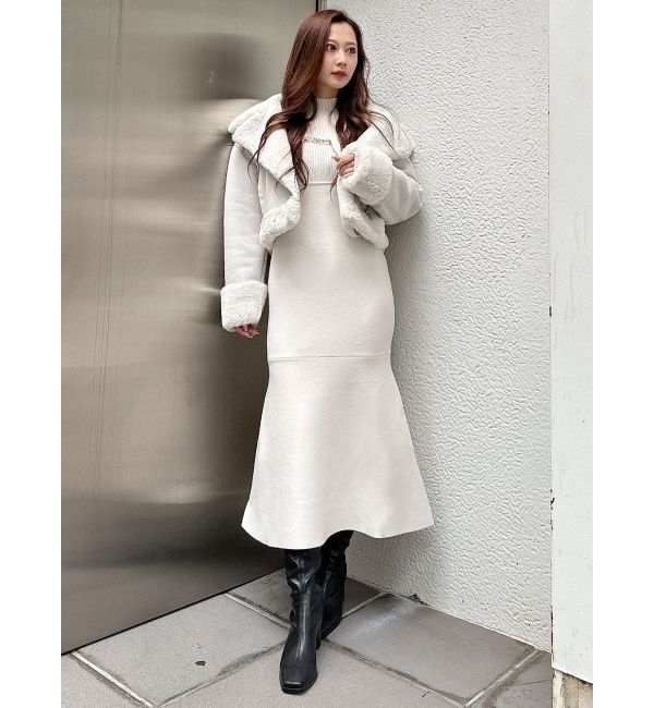 MERCURYDUO「チェーンボレロセットニットマーメイドワンピース」|ワンピース|