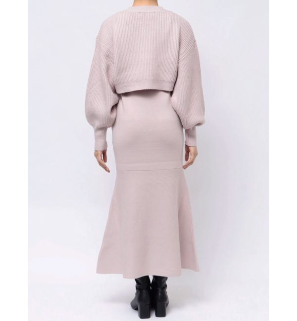 MERCURYDUO「チェーンボレロセットニットマーメイドワンピース」|ワンピース|