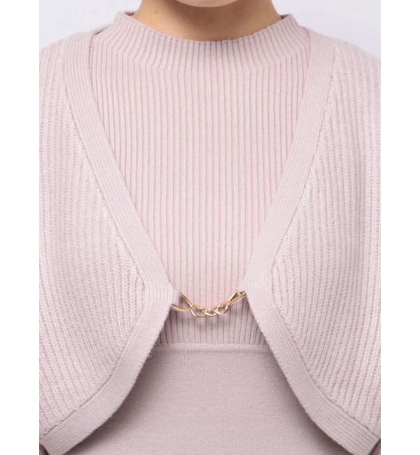 MERCURYDUO「チェーンボレロセットニットマーメイドワンピース」|ワンピース|