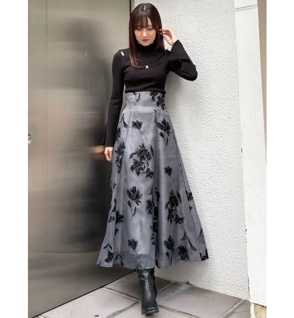 MERCURYDUO「ショルダースリットナローストラップニット」|ニット・セーター|