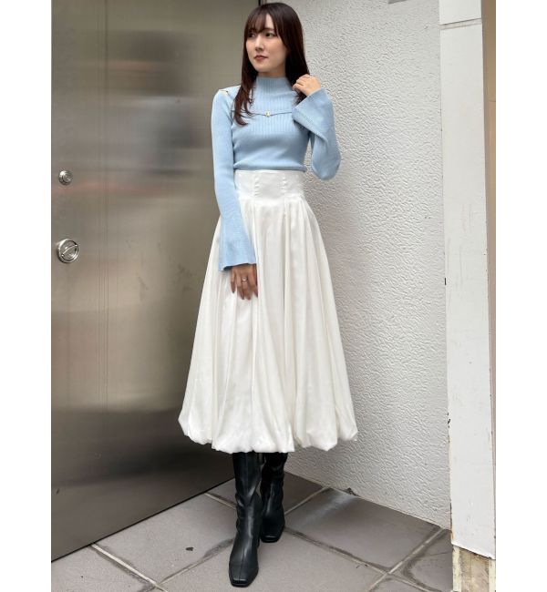 MERCURYDUO「ショルダースリットナローストラップニット」|ニット・セーター|