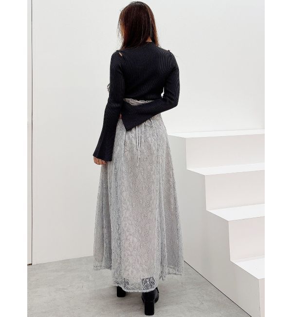 MERCURYDUO「ショルダースリットナローストラップニット」|ニット・セーター|