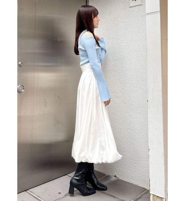 MERCURYDUO「ショルダースリットナローストラップニット」|ニット・セーター|