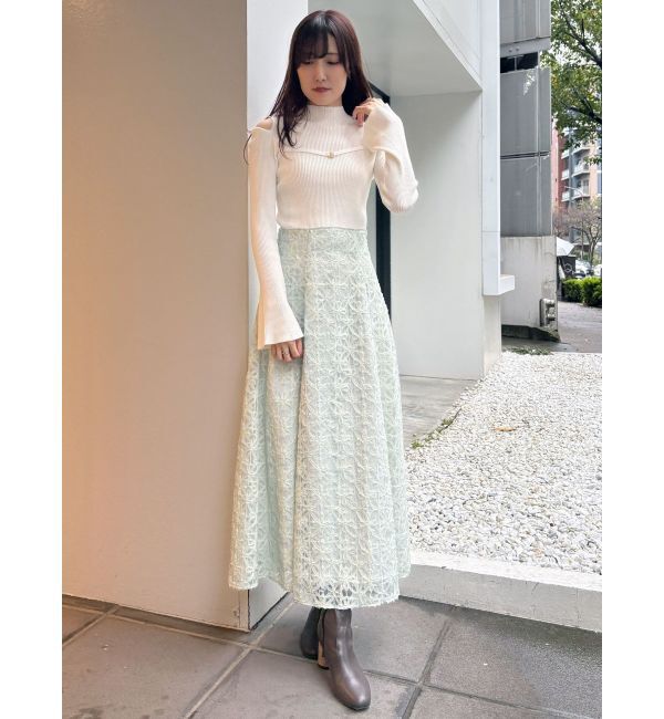 MERCURYDUO「ショルダースリットナローストラップニット」|ニット・セーター|