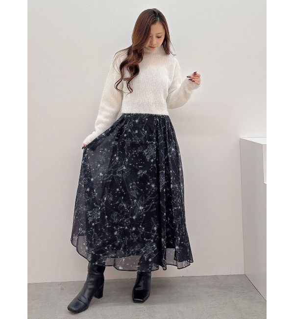 MERCURYDUO「フィルムシャギーボトルネックニット」|ニット・セーター|