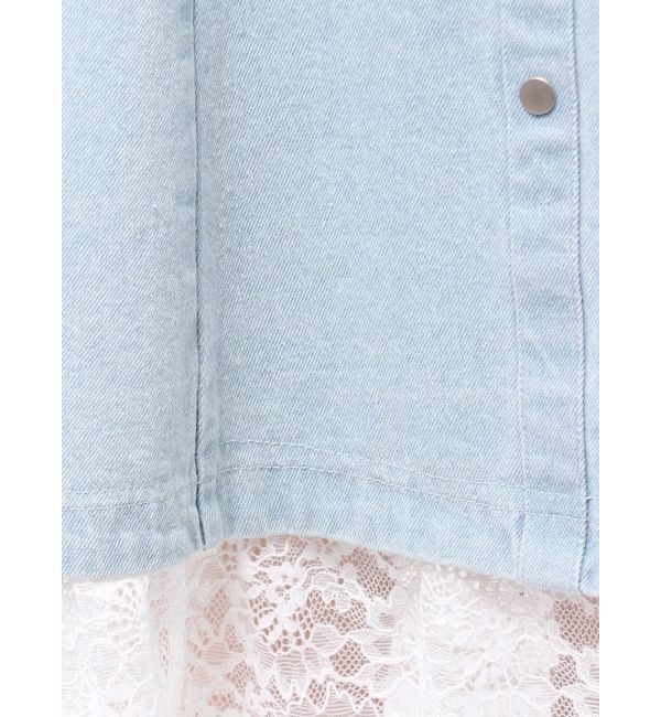 MERCURYDUO「レース切替デニムスカート」|スカート|