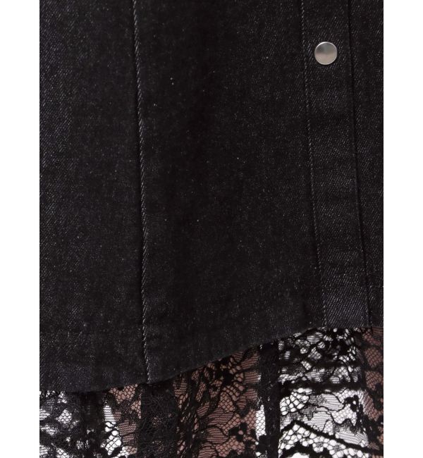 MERCURYDUO「レース切替デニムスカート」|スカート|
