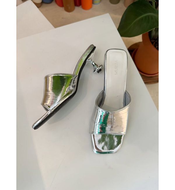 MURUA「アートヒールミュールサンダル」|サンダル|