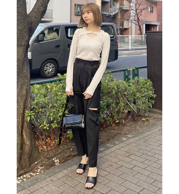 MURUA「アートヒールミュールサンダル」|サンダル|