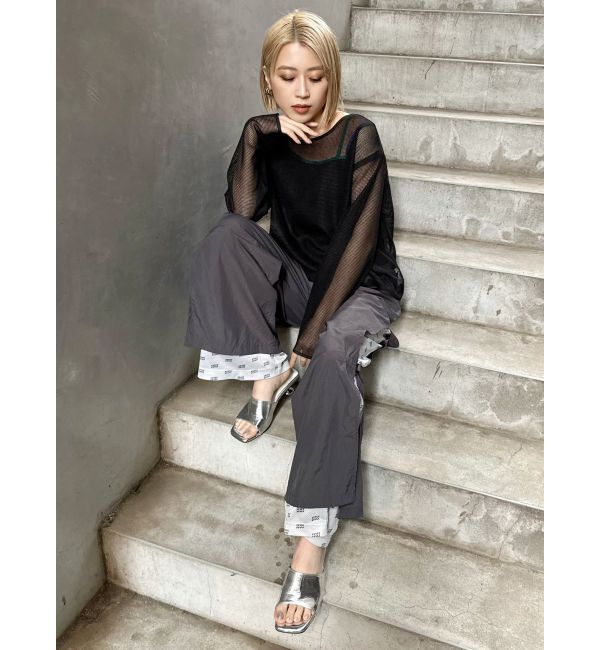 MURUA「アートヒールミュールサンダル」|サンダル|