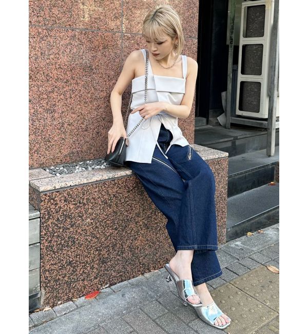 MURUA「アートヒールミュールサンダル」|サンダル|