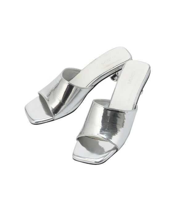 MURUA「アートヒールミュールサンダル」|サンダル|