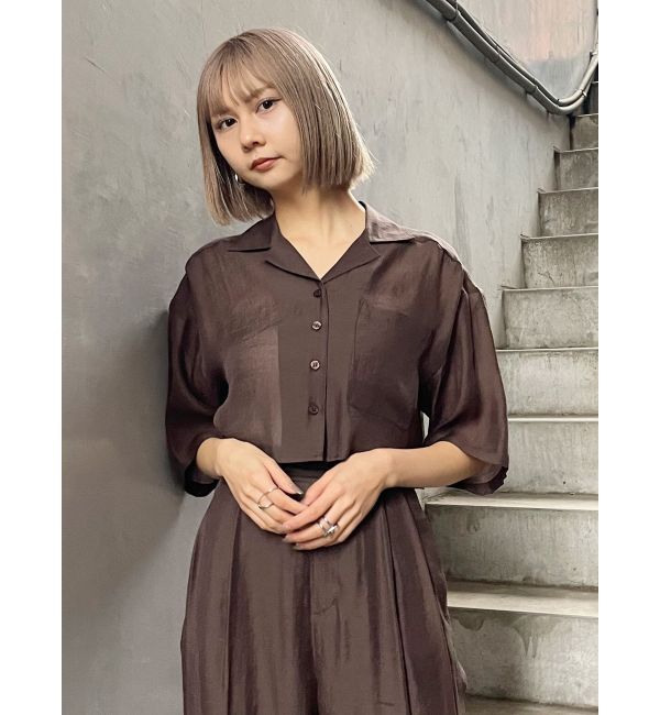 MURUA「オープンカラーシアーシャツ」|シャツ・ブラウス|