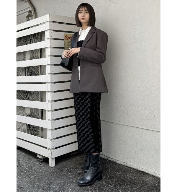 MURUA「ペイントベロアナロースカート」|スカート|