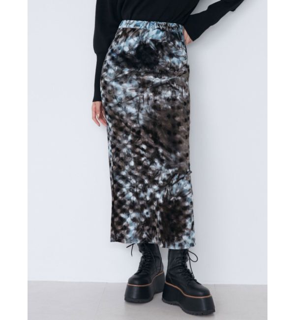 MURUA「ペイントベロアナロースカート」|スカート|ダークミックス