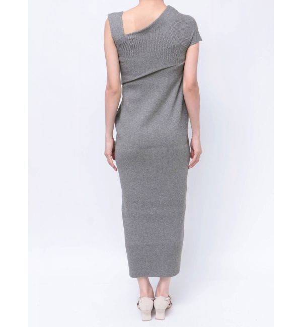 LAGUNAMOON「アシンメトリーラメブレンドニットワンピース」|ワンピース|