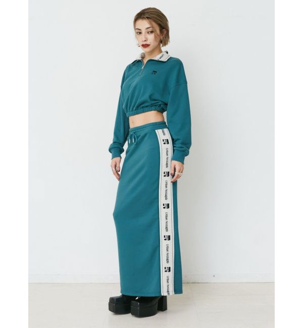 EVRIS「サイドロゴラインスウェットロングスカート【セットアップ着用可能】」|スカート|