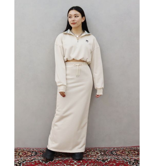 EVRIS「サイドロゴラインスウェットロングスカート【セットアップ着用可能】」|スカート|