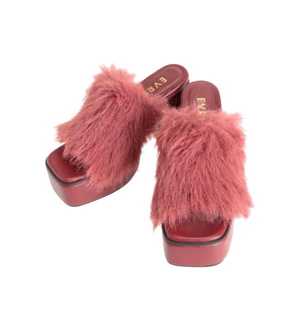 EVRIS「フェイクファーサボ」|サンダル|