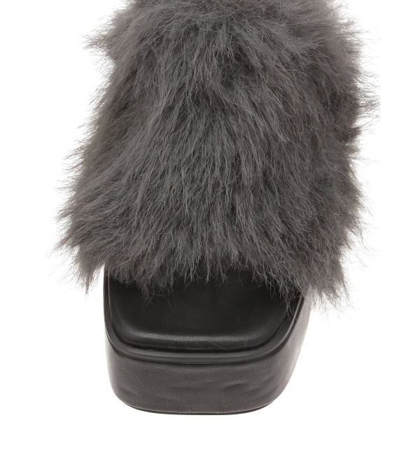 EVRIS「フェイクファーサボ」|サンダル|