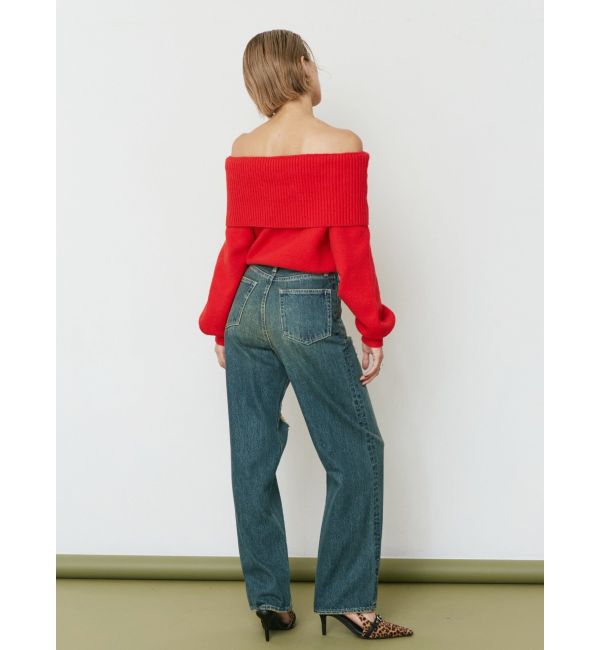 EVRIS「ツイストオフショルダーニットトップス」|ニット・セーター|