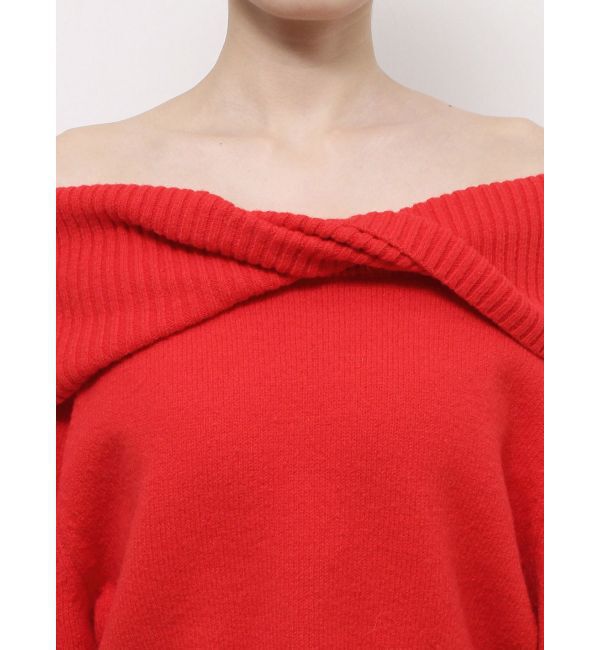 EVRIS「ツイストオフショルダーニットトップス」|ニット・セーター|