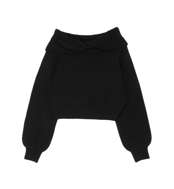 EVRIS「ツイストオフショルダーニットトップス」|ニット・セーター|