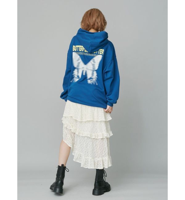 EVRIS「バタフライグラフィックオーバーサイズフーディー」|パーカー|