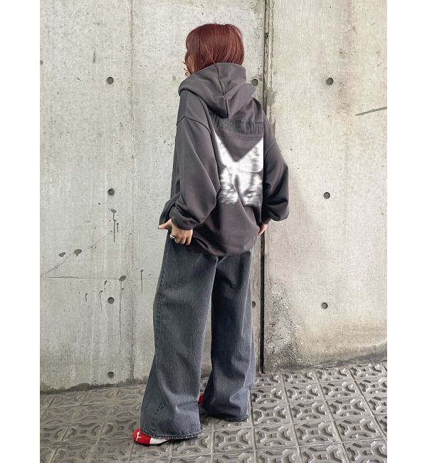 EVRIS「バタフライグラフィックオーバーサイズフーディー」|パーカー|