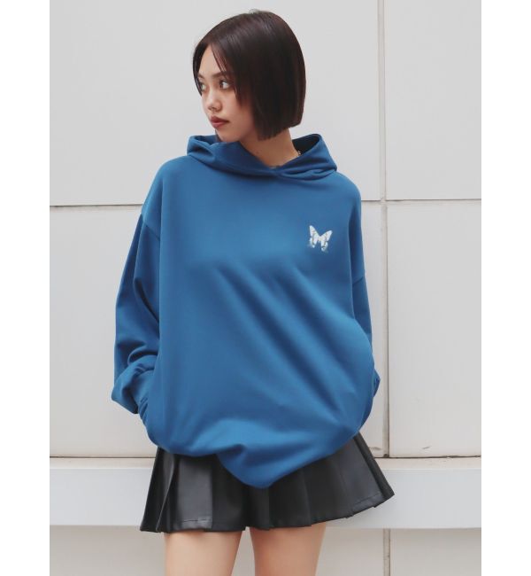 EVRIS「バタフライグラフィックオーバーサイズフーディー」|パーカー|