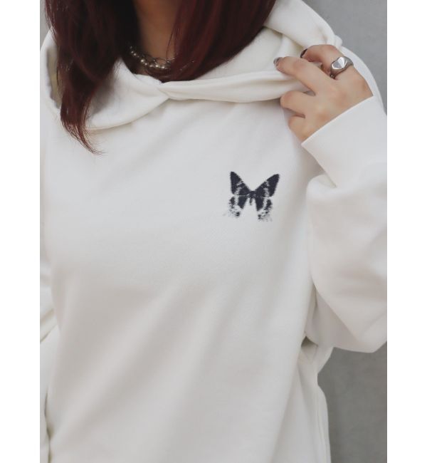 EVRIS「バタフライグラフィックオーバーサイズフーディー」|パーカー|