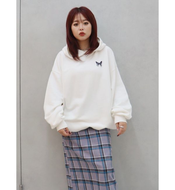 EVRIS「バタフライグラフィックオーバーサイズフーディー」|パーカー|