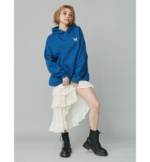 EVRIS「バタフライグラフィックオーバーサイズフーディー」|パーカー|