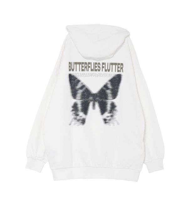 EVRIS「バタフライグラフィックオーバーサイズフーディー」|パーカー|