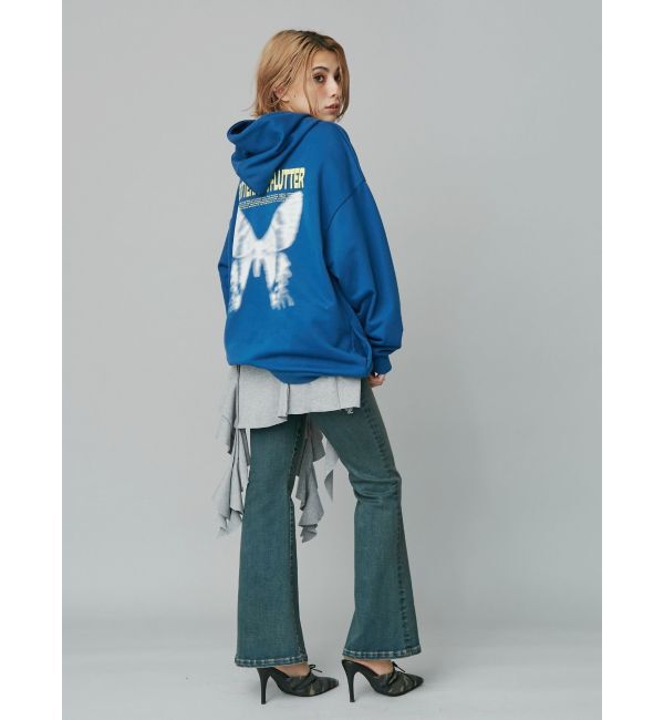 EVRIS「バタフライグラフィックオーバーサイズフーディー」|パーカー|