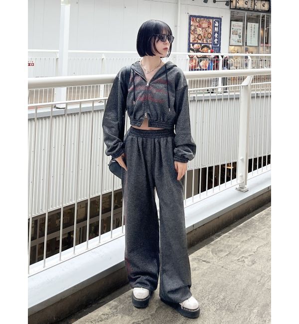 jouetie「ラメクロップドZIPフーディー」|パーカー|