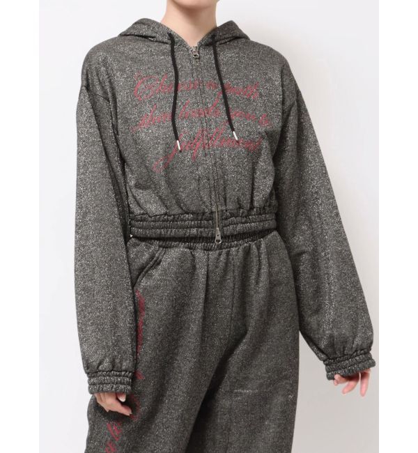 jouetie「ラメクロップドZIPフーディー」|パーカー|