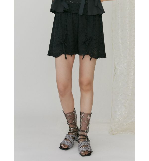 merry jenny「ギンガムcheckフリルサンダル」|サンダル|