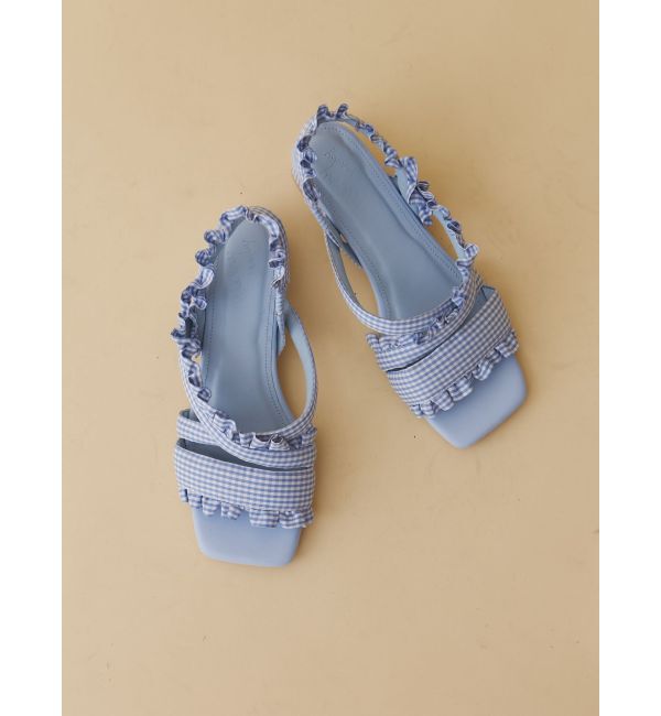 merry jenny「ギンガムcheckフリルサンダル」|サンダル|