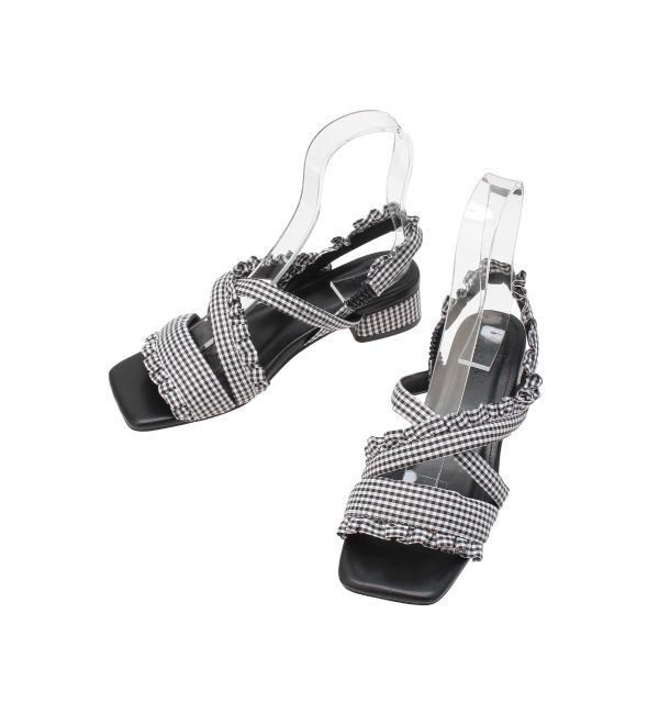 merry jenny「ギンガムcheckフリルサンダル」|サンダル|