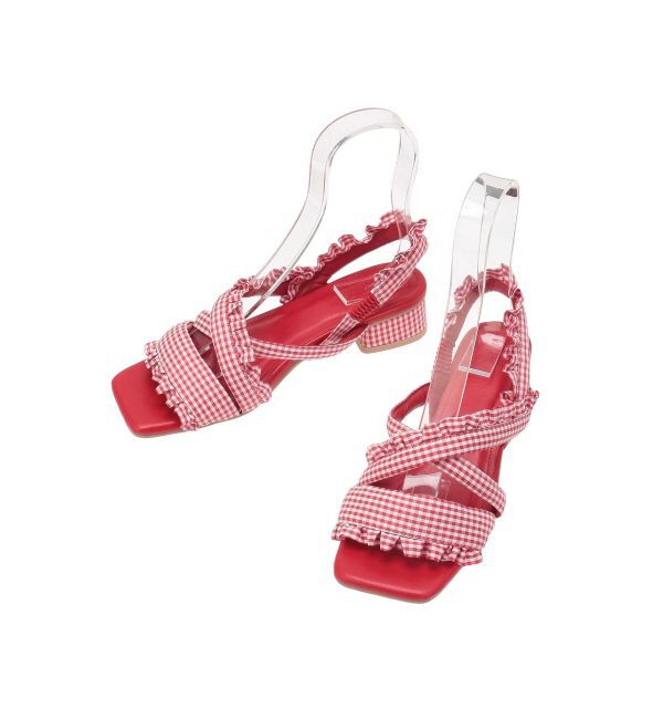 merry jenny「ギンガムcheckフリルサンダル」|サンダル|