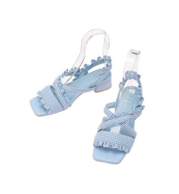 merry jenny「ギンガムcheckフリルサンダル」|サンダル|