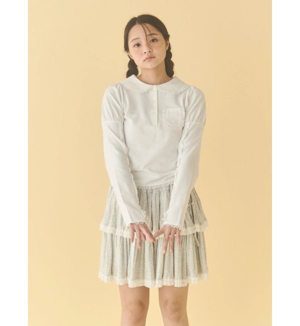 merry jenny「カットティアードミニスカート」|スカート|