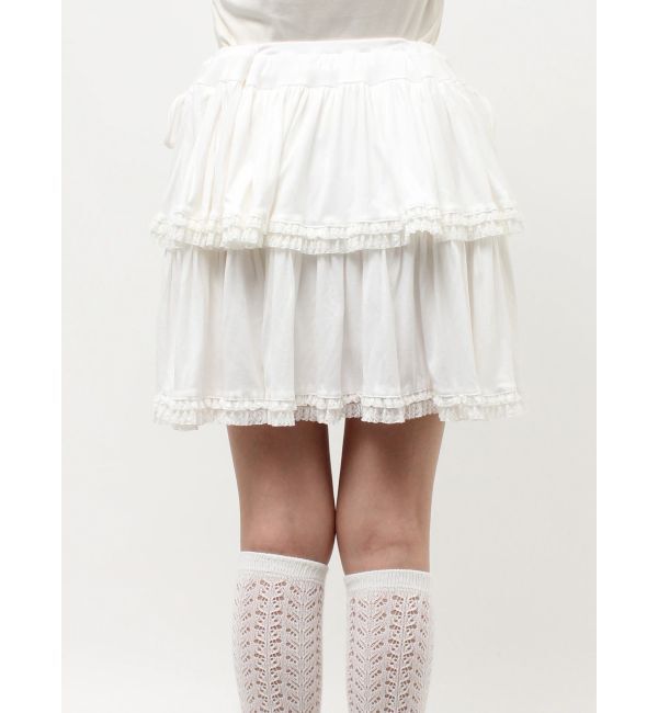 merry jenny「カットティアードミニスカート」|スカート|