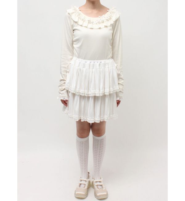 merry jenny「カットティアードミニスカート」|スカート|