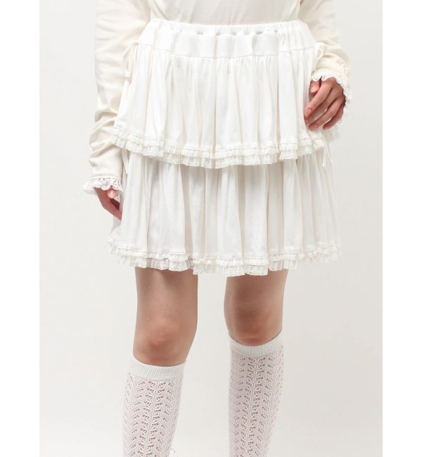 merry jenny「カットティアードミニスカート」|スカート|