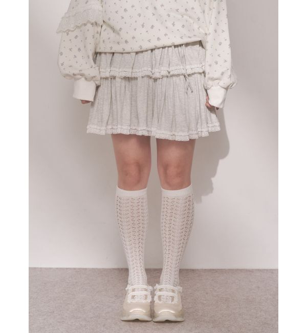 merry jenny「カットティアードミニスカート」|スカート|