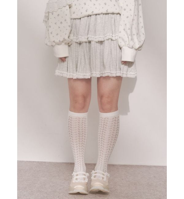 merry jenny「カットティアードミニスカート」|スカート|